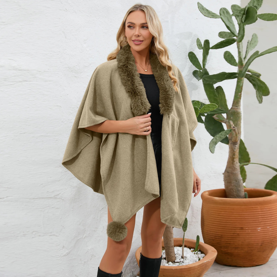 Isla Fierce Faux-fur Drape