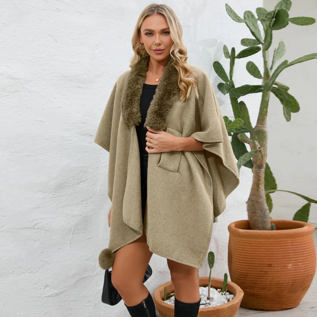 Isla Fierce Faux-fur Drape