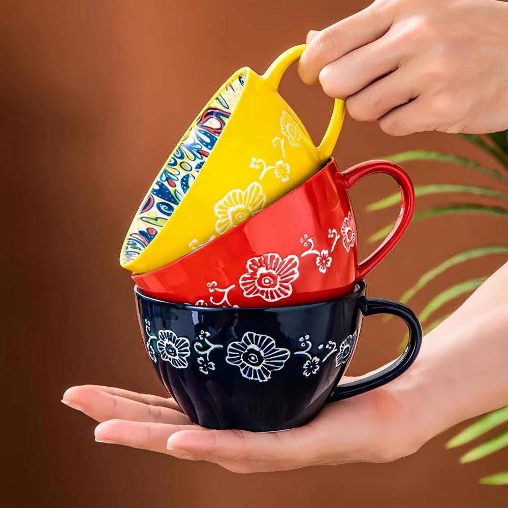 Bohemian Bloom – Handcrafted Ceramic Mug