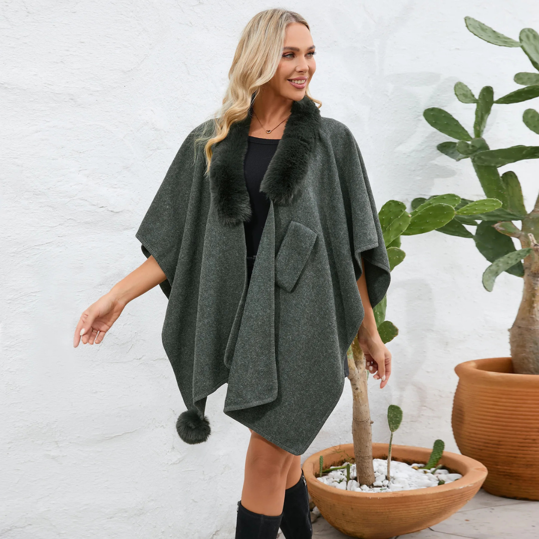 Isla Fierce Faux-fur Drape