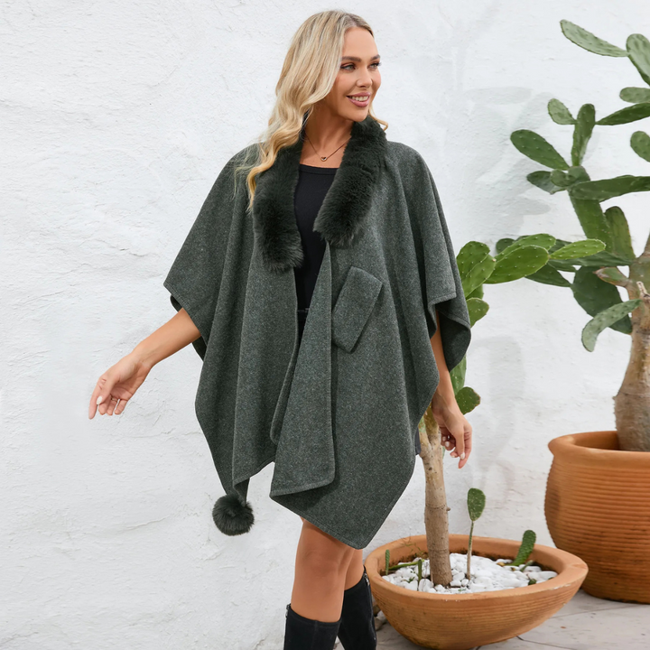 Isla Fierce Faux-fur Drape